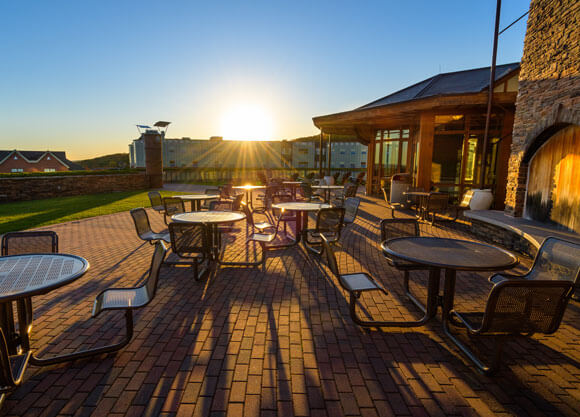 Sunrise over the Rocky Top Student Center